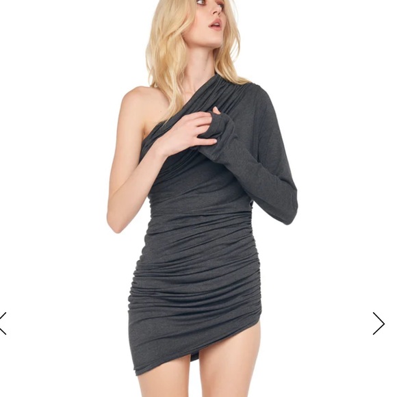 Norma Kamali LAZY DIANA MICRO DRESS W/ SLEEVE - Picture 3 of 5